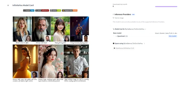 字节跳动推出的AI图像生成框架InfiniteYou